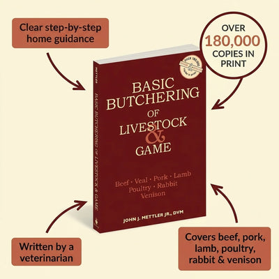 Basic Butchering of Livestock & Game: Beef, Veal, Pork, Lamb, Poultry, Rabbit, Venison by John J. Mettler
